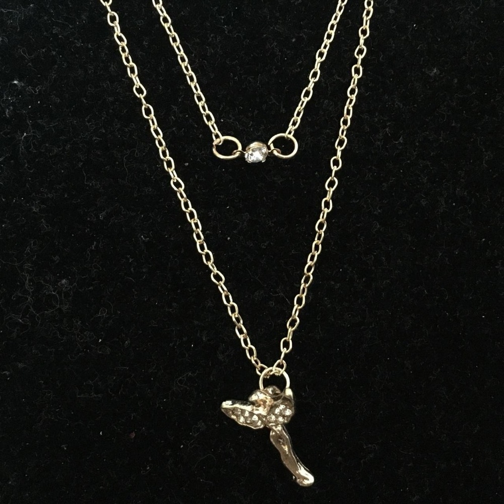 Gold Angel Pendant Necklace